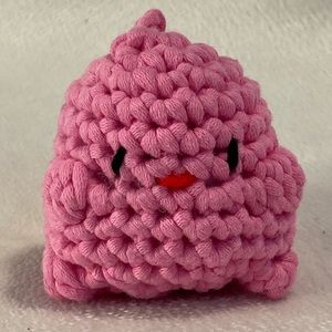 Handmade crocheted dinosaur